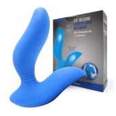 Синий вибромассажер простаты 3,5’’ Curve P-spot Massager - 12 см. - Erokay - во Владикавказе купить с доставкой