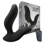 Черный вибромассажер простаты 3,5’’ Remote Control Curve P-spot Massager - 12 см. - Erokay - во Владикавказе купить с доставкой