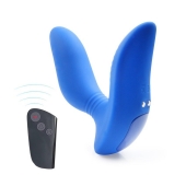 Синий вибромассажер простаты 3,5’’ Remote Control Curve P-spot Massager - 12 см. - Erokay - во Владикавказе купить с доставкой