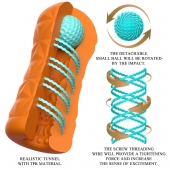 Оранжевый мастурбатор Victoria - Baile - во Владикавказе купить с доставкой