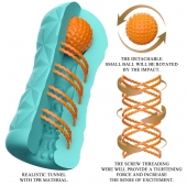 Аквамариновый мастурбатор Victoria - Baile - во Владикавказе купить с доставкой