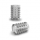 Прозрачная насадка на пенис с шишечками STAY HARD COCK SLEEVE 02 CLEAR - Blush Novelties - во Владикавказе купить с доставкой