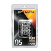 Прозрачная насадка с капельками STAY HARD COCK SLEEVE 05 CLEAR - Blush Novelties - во Владикавказе купить с доставкой