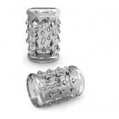 Прозрачная насадка с капельками STAY HARD COCK SLEEVE 05 CLEAR - Blush Novelties - во Владикавказе купить с доставкой