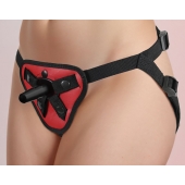 Красный пояс с двумя типами фиксации насадок - LOVETOY (А-Полимер) - купить с доставкой во Владикавказе