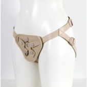 Бежевый пояс с двумя типами крепления насадок - LOVETOY (А-Полимер) - купить с доставкой во Владикавказе