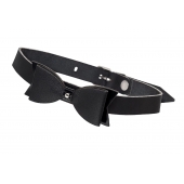 Черный кожаный чокер с бабочкой - Pecado - купить с доставкой во Владикавказе