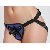 Синий универсальный пояс с 2 видами фиксации - LOVETOY (А-Полимер) - купить с доставкой во Владикавказе