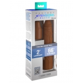 Коричневая насадка на член 2  Silicone X-tension - 20,3 см. - Pipedream - во Владикавказе купить с доставкой