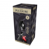 Серебристая анальная втулка с красным кристаллом Mini Metal Butt Plug Size S - 7 см. - Adrien Lastic