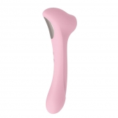 Нежно-розовый двусторонний стимулятор Daisy Massager - 20,2 см. - Adrien Lastic