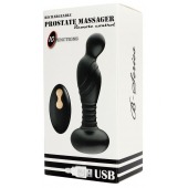 Черный массажер простаты с вибрацей и возвратно-поступательными движениями - Boys of Toys - во Владикавказе купить с доставкой