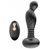 Черный массажер простаты с вибрацей и возвратно-поступательными движениями - Boys of Toys - во Владикавказе купить с доставкой
