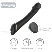 Черный вибратор для G-точки Hancock - 20,4 см - Boys of Toys