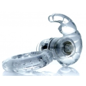 Прозрачное эрекционное виброкольцо с клиторальным зайчиком - Boys of Toys - во Владикавказе купить с доставкой