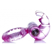 Розовое эрекционное виброкольцо с клиторальным зайчиком - Boys of Toys - во Владикавказе купить с доставкой