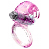 Розовое эрекционное виброкольцо с клиторальным зайчиком - Boys of Toys - во Владикавказе купить с доставкой