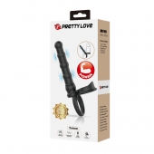 Черная насадка на член для двойного проникновения Tatum с вибрацией - Baile - купить с доставкой во Владикавказе