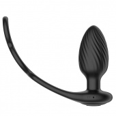 Черная анальная вибровтулка Tornado with Cock   Ball Rings с эрекционными кольцами - Nexus Range