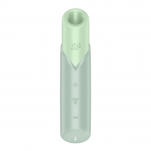 Зеленый вакуумный стимулятор Naughty Kiss - Satisfyer