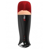 Телесный мастурбатор-вагина в черной колбе с вибрацией Fuck-O-Matic Pro XL - Pipedream - во Владикавказе купить с доставкой