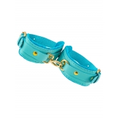 Голубые двуслойные кожаные оковы - Pecado - купить с доставкой во Владикавказе