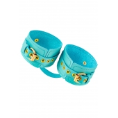 Голубые однослойные кожаные оковы - Pecado - купить с доставкой во Владикавказе