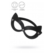 Черная открытая маска с ушками кошки - Pecado - купить с доставкой во Владикавказе