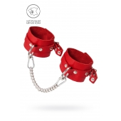 Красные мягкие кожаные оковы с люверсами - Pecado - купить с доставкой во Владикавказе