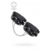 Черные кожаные оковы с двумя ремешками - Pecado - купить с доставкой во Владикавказе