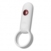 Белое эрекционное виброкольцо с пультом ДУ - Youvic - во Владикавказе купить с доставкой