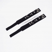 Черные кожаные оковы с регулируемыми ремешками - Crazy Handmade - купить с доставкой во Владикавказе