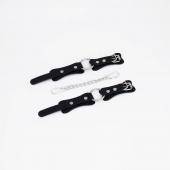 Черные кожаные наручники с кольцом - Crazy Handmade - купить с доставкой во Владикавказе