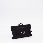 Черный кожаный ошейник с золотистой фурнитурой - Crazy Handmade - купить с доставкой во Владикавказе