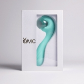 Бирюзовый вибромассажёр с деликатными токами - Youvic - купить с доставкой во Владикавказе