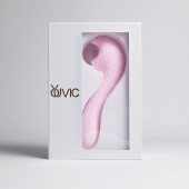 Розовый вибромассажёр с деликатными токами - Youvic - купить с доставкой во Владикавказе