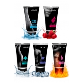 Набор из 5 лубрикантов JUJU (увлажняющий, Hot+, Long, Anal, малина) - JuJu - купить с доставкой во Владикавказе