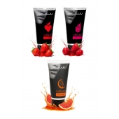 Набор из 3 съедобных лубрикантов JUJU (клубника, малина, грейпфрут) - JuJu - купить с доставкой во Владикавказе