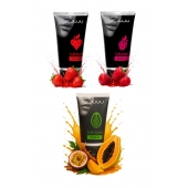 Набор из 3 съедобных лубрикантов JUJU (клубника, малина, тропические фрукты) - JuJu - купить с доставкой во Владикавказе