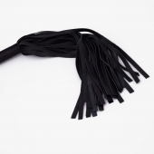 Черный кожаный флоггер - 45 см. - Crazy Handmade - купить с доставкой во Владикавказе