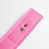 Черно-розовый ошейник с золотистой фурнитурой - Crazy Handmade - купить с доставкой во Владикавказе