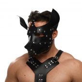 Черная кожаная маска «Собака» - Crazy Handmade - купить с доставкой во Владикавказе