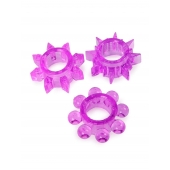 Набор из 3 лиловых эрекционных колец различной формы - Erowoman-Eroman - во Владикавказе купить с доставкой