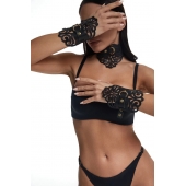 Фигурный набор для БДСМ-игр с узорами и золотистой фурнитурой - Crazy Handmade - купить с доставкой во Владикавказе