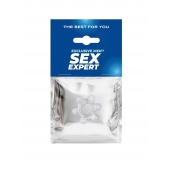 Прозрачное эластичное эрекционное кольцо с 6 шариками - Sex Expert - во Владикавказе купить с доставкой