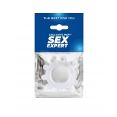 Прозрачное эрекционное кольцо со стимулирующими шариками - Sex Expert - во Владикавказе купить с доставкой