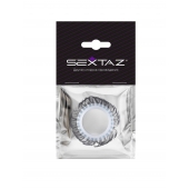 Эластичное эрекционное колечко с черными «ресничками» - Sextaz - во Владикавказе купить с доставкой