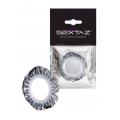 Эластичное эрекционное колечко с черными «ресничками» - Sextaz - во Владикавказе купить с доставкой