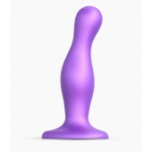 Фиолетовая насадка Strap-On-Me Dildo Plug Curvy size M - Strap-on-me - купить с доставкой во Владикавказе