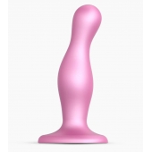 Розовая насадка Strap-On-Me Dildo Plug Curvy size M - Strap-on-me - купить с доставкой во Владикавказе